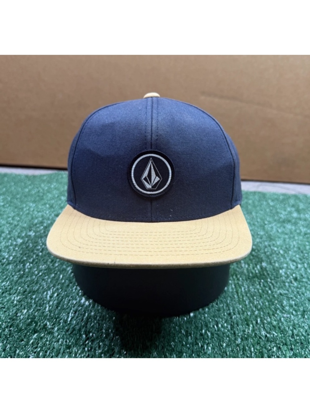 Volcom Snapback Cap Hat YOUTH One Size Blue Brown Adjustable Streetwear Kids